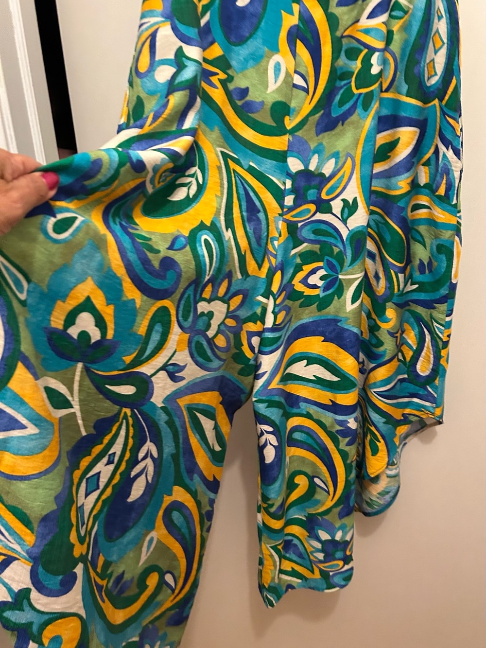 NWT MSK Petite Printed Tie-Waist Wide-Leg Jumpsuit - Picture 6 of 9